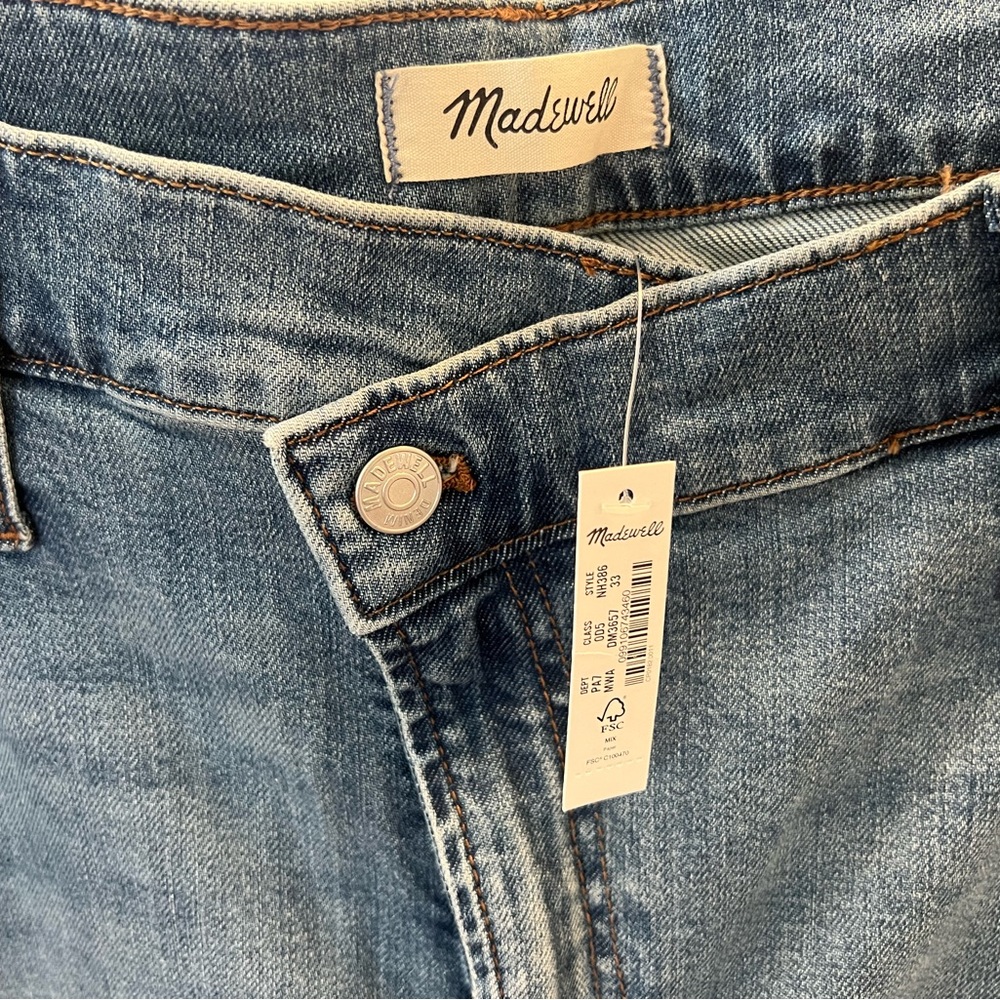 Madewell Perfect Vintage Straight Jean: Crossover Edition / 33 / MALVERN WASH - Picture 6 of 9